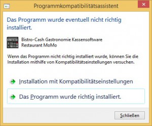 Kassensoftware Bistro-Cash und Windows 8 Kompatibilität