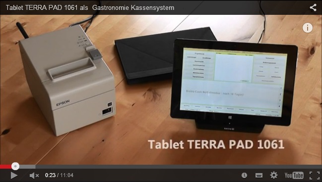 YouTube Video Gastronomie-Tablet-Kassensystem