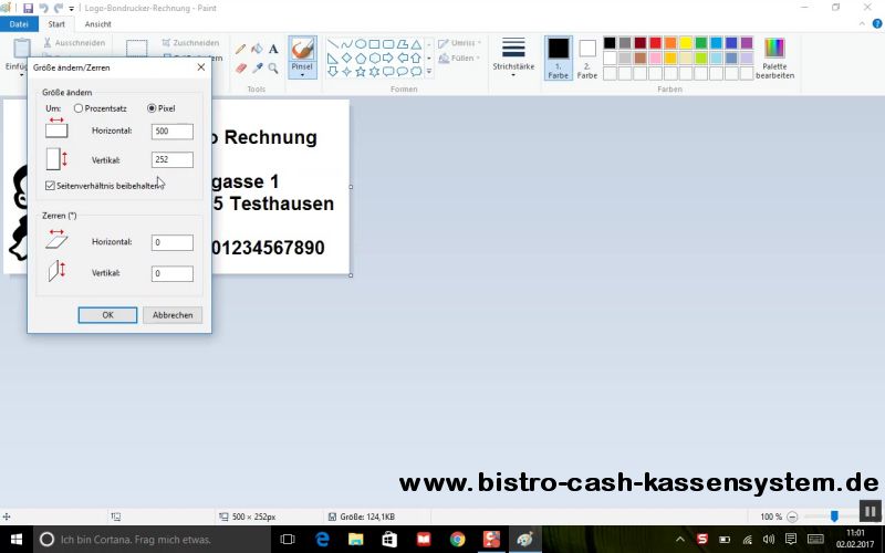 Logos ausdrucken mit Bistro-Cash und dem Bondrucker Epson TM-T20II